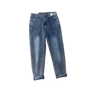 【U LAN】(UNISEX) Wave Slit Wide Denim Teresa Wide Leg Jeans In Plus Size With 1 1/2
