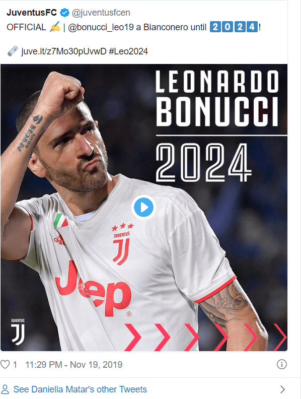 គណនី Twitter របស់ក្លិប​ Juventus