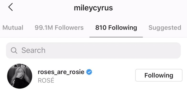 Miley Follows Rosé