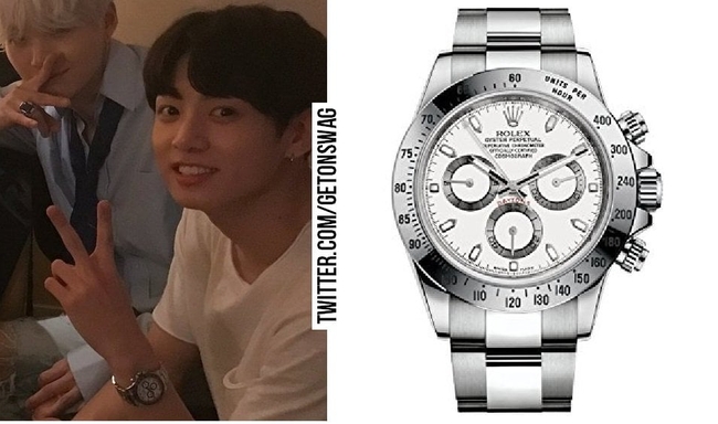 Jungkook ពាក់នាឡិកាម៉ាក Rolex Cosmograph Daytona មានតម្លៃ ២២,៥០០ដុល្លារ<br>