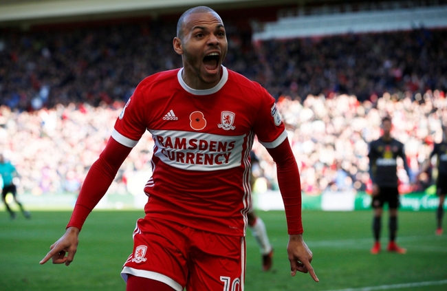 &nbsp; កីឡាករ&nbsp;Martin Braithwaite ពេលនៅលេងឲ្យ&nbsp;Middlesbrough