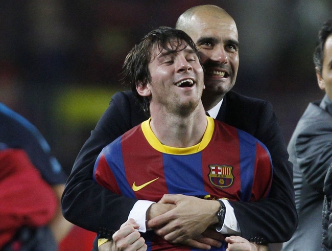 កីឡាករ Lionel Messi និងលោក&nbsp;Pep Guardiola