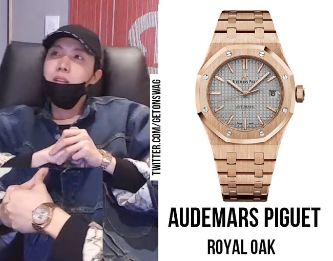 J-hope ពាក់នាឡិកាម៉ាក Audemars Piguet Royal Oak Selfwinding មានតម្លៃ ៣៣,០០០ដុល្លារ<br><br>