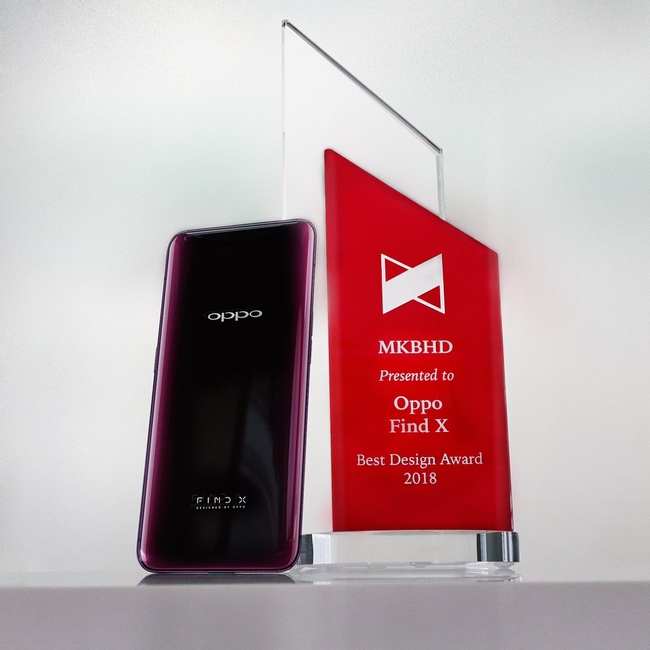 &nbsp; ស្មាតហ្វូន&nbsp;OPPO Find X និងពានរង្វាន់&nbsp;Best Design Award 2018